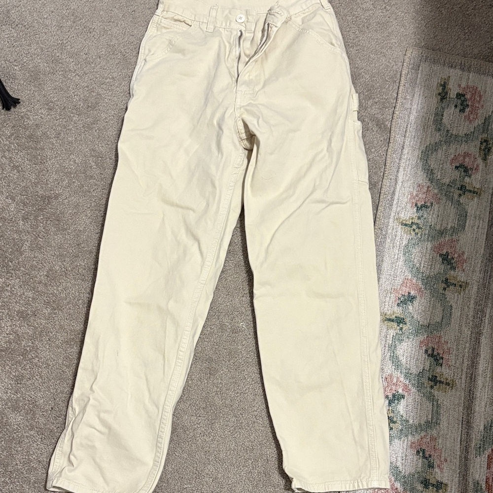 Brandy Melville Cream Straight Leg Jeans